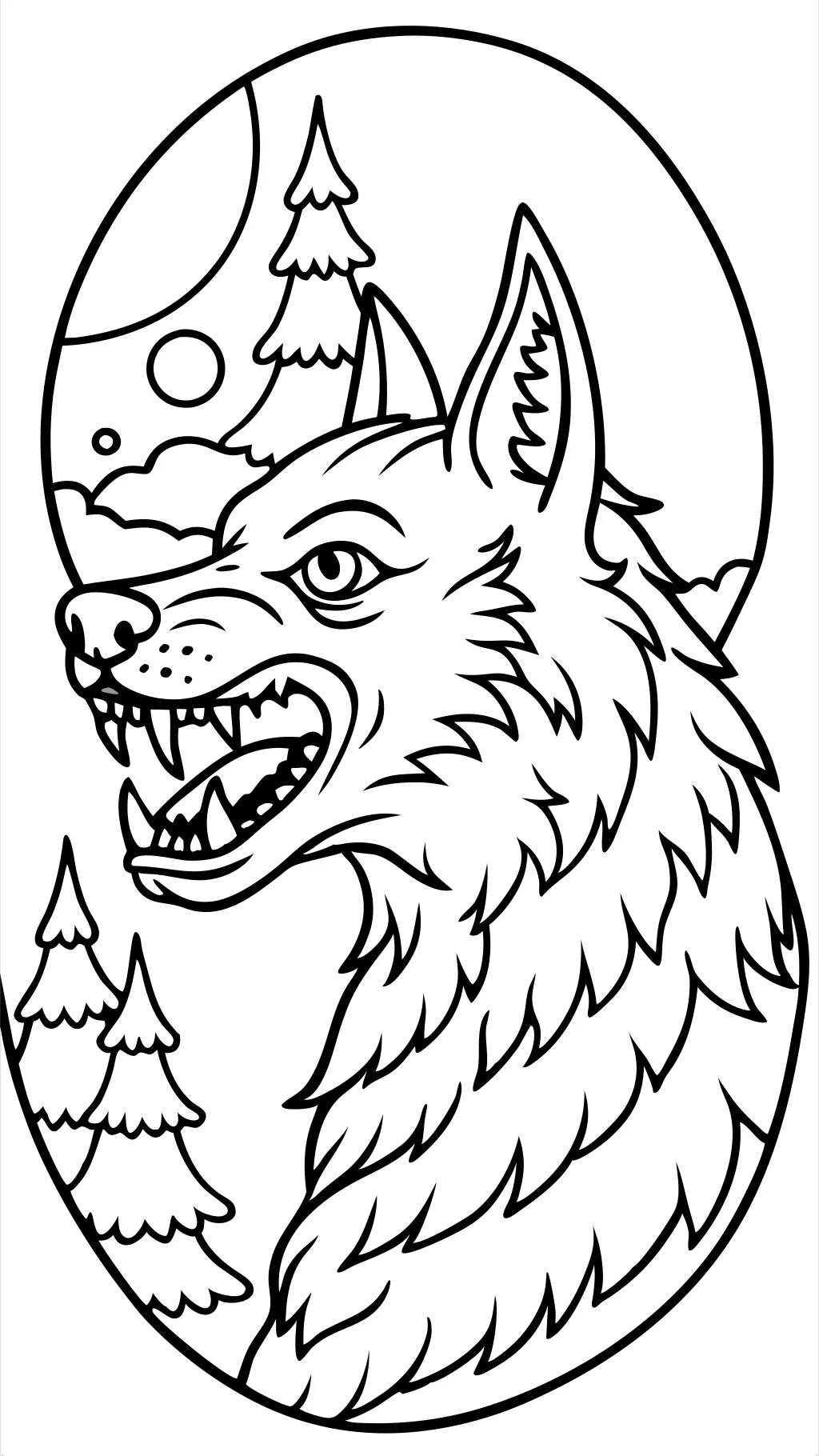 warewolf coloring page